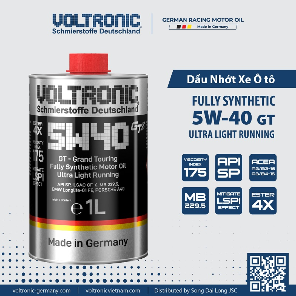 NHỚT VOLTRONIC 5W40 GT