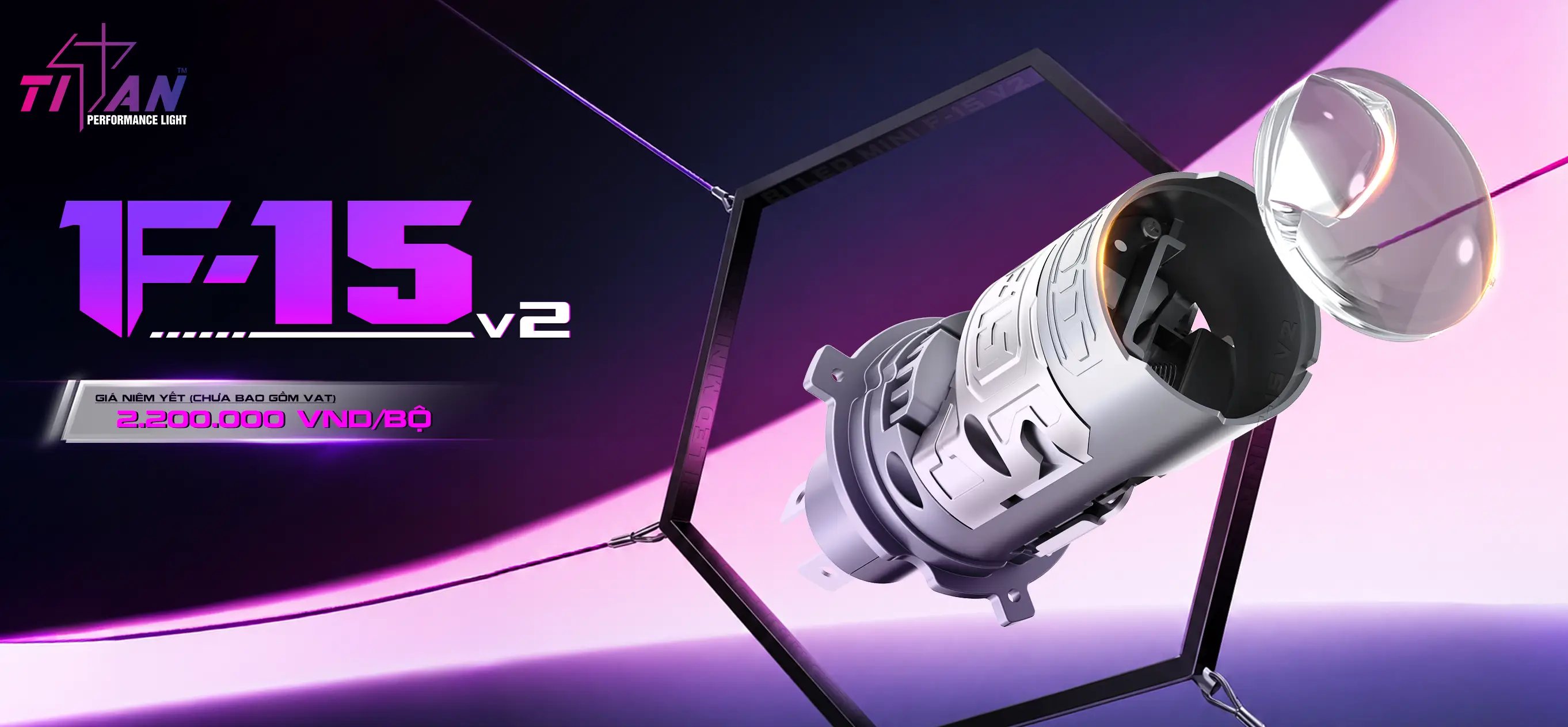 Bi LED Mini Titan Moto F-15 V2