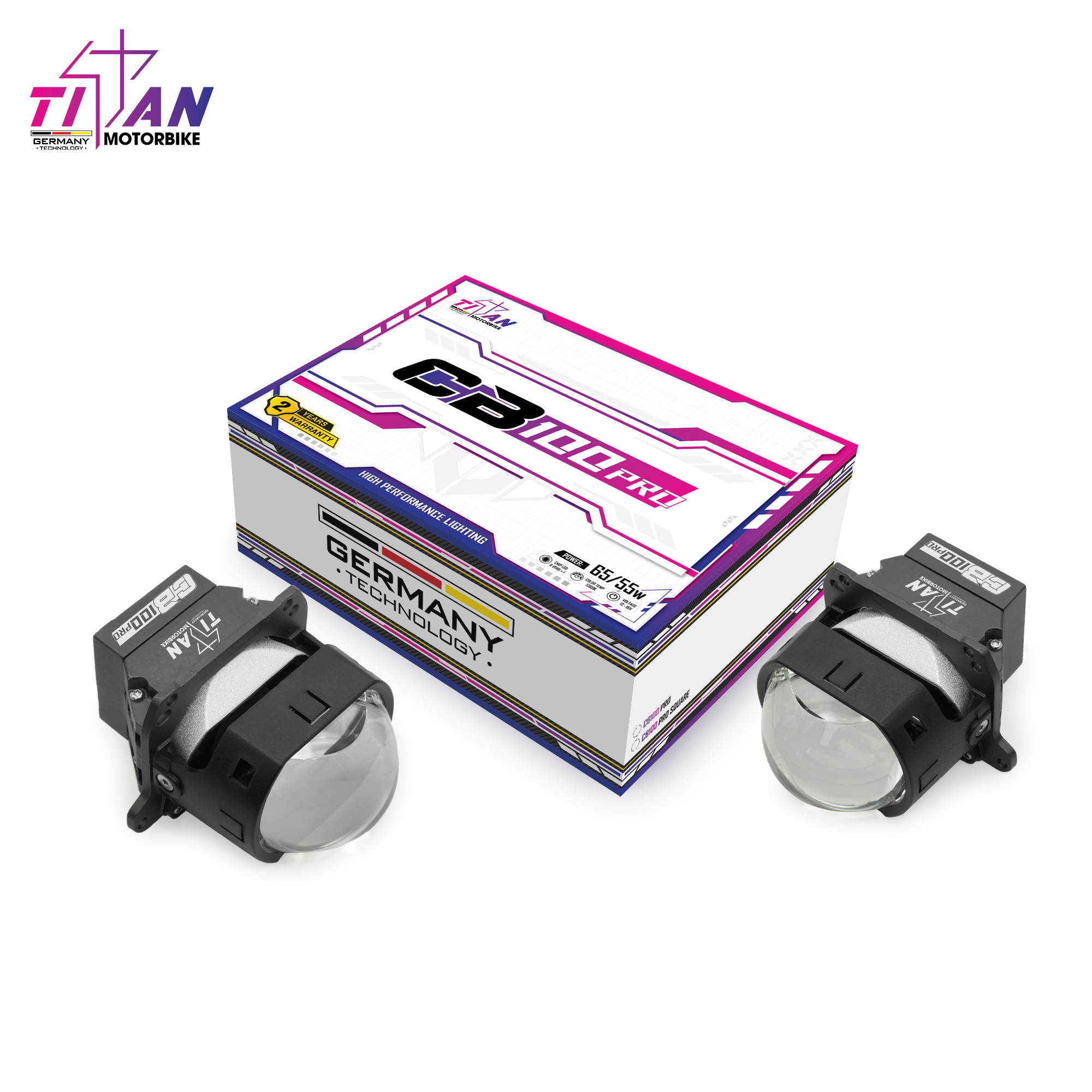 BI LED TITAN MOTO CB100 PRO SQUARE