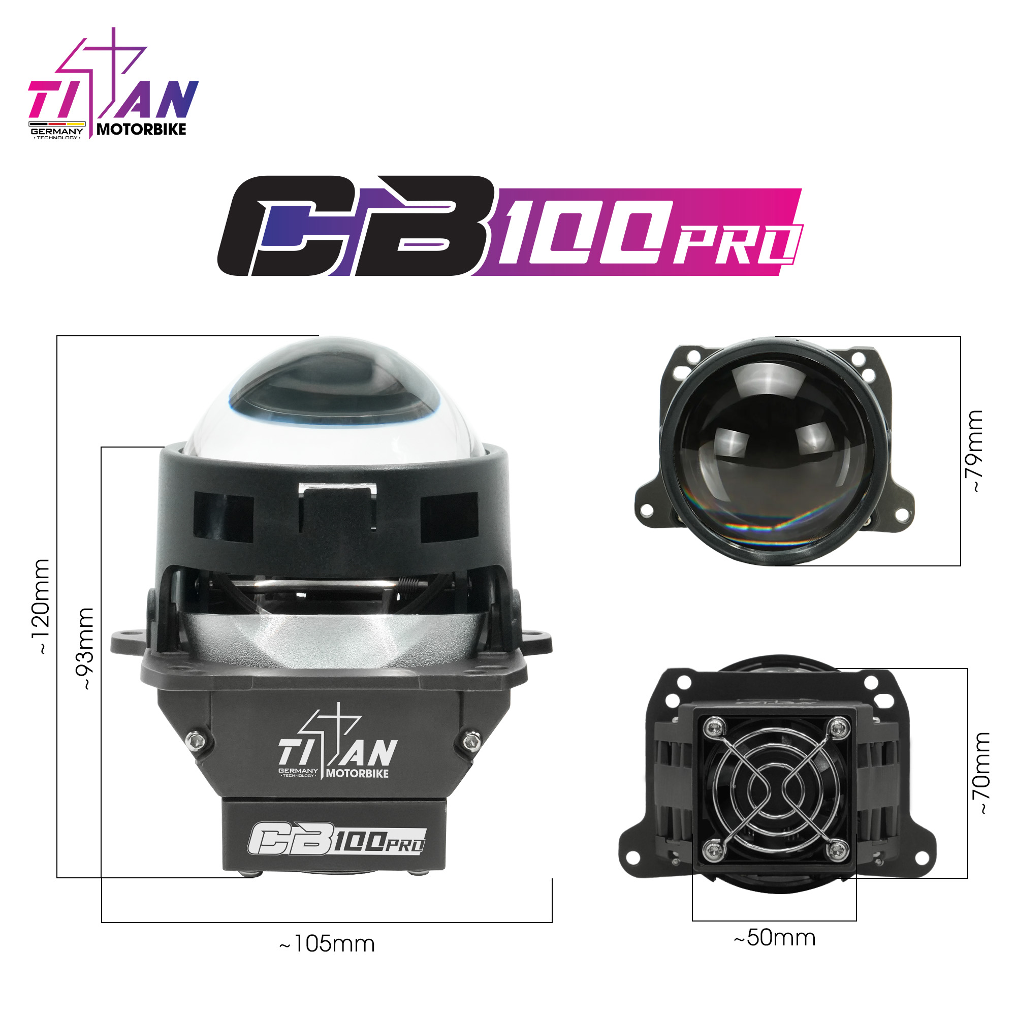 BI LED TITAN MOTO CB100 PRO