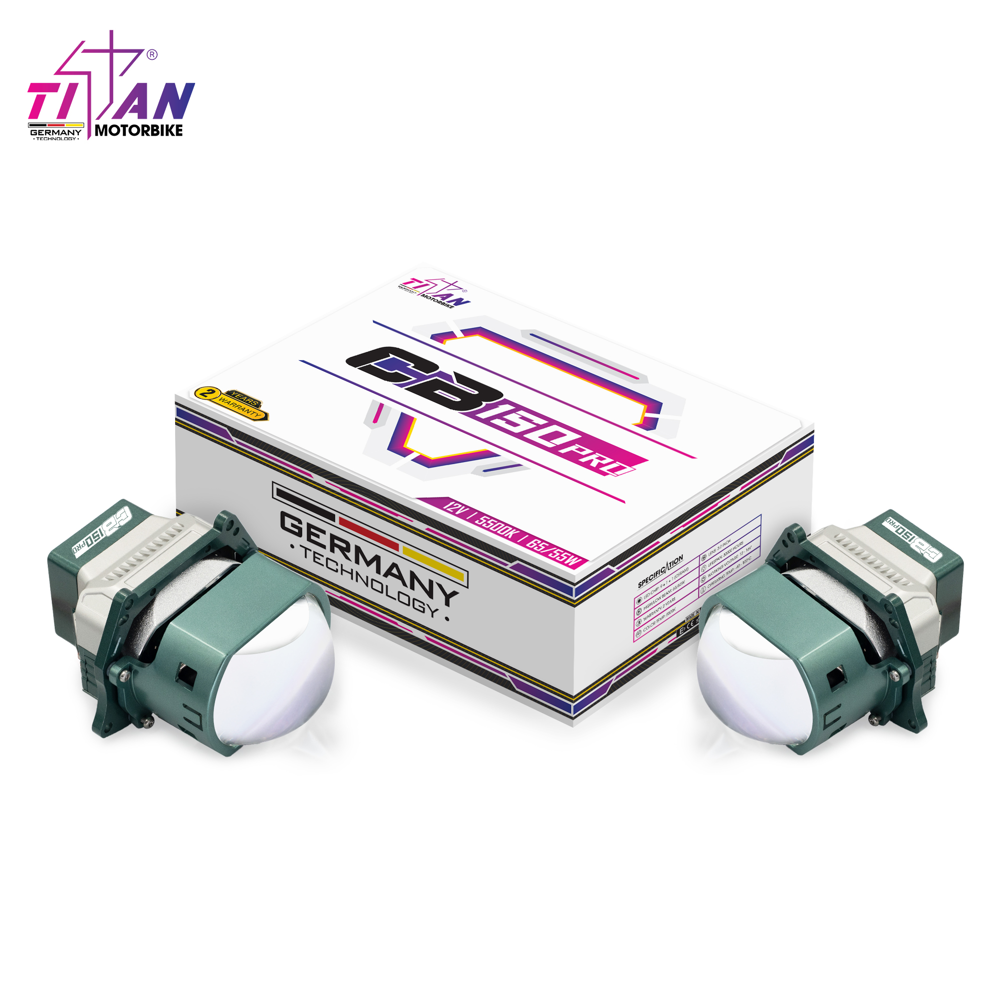 BI LED TITAN MOTO CB150 PRO SQUARE