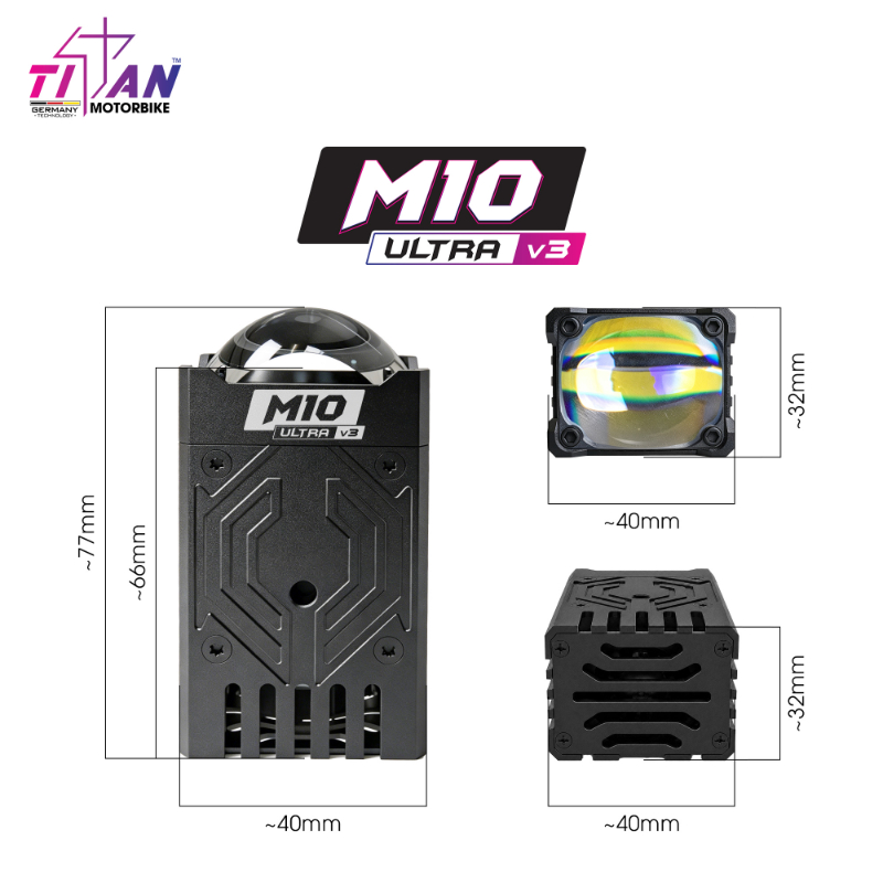 Đèn gầm dạng rời Titan Moto M10 Ultra V3