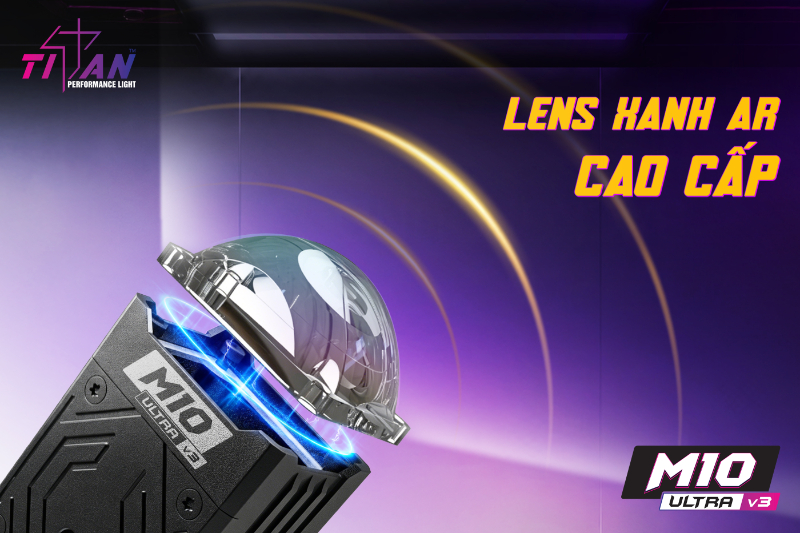 Lens xanh AR trên Titan Moto M10 Ultra V3