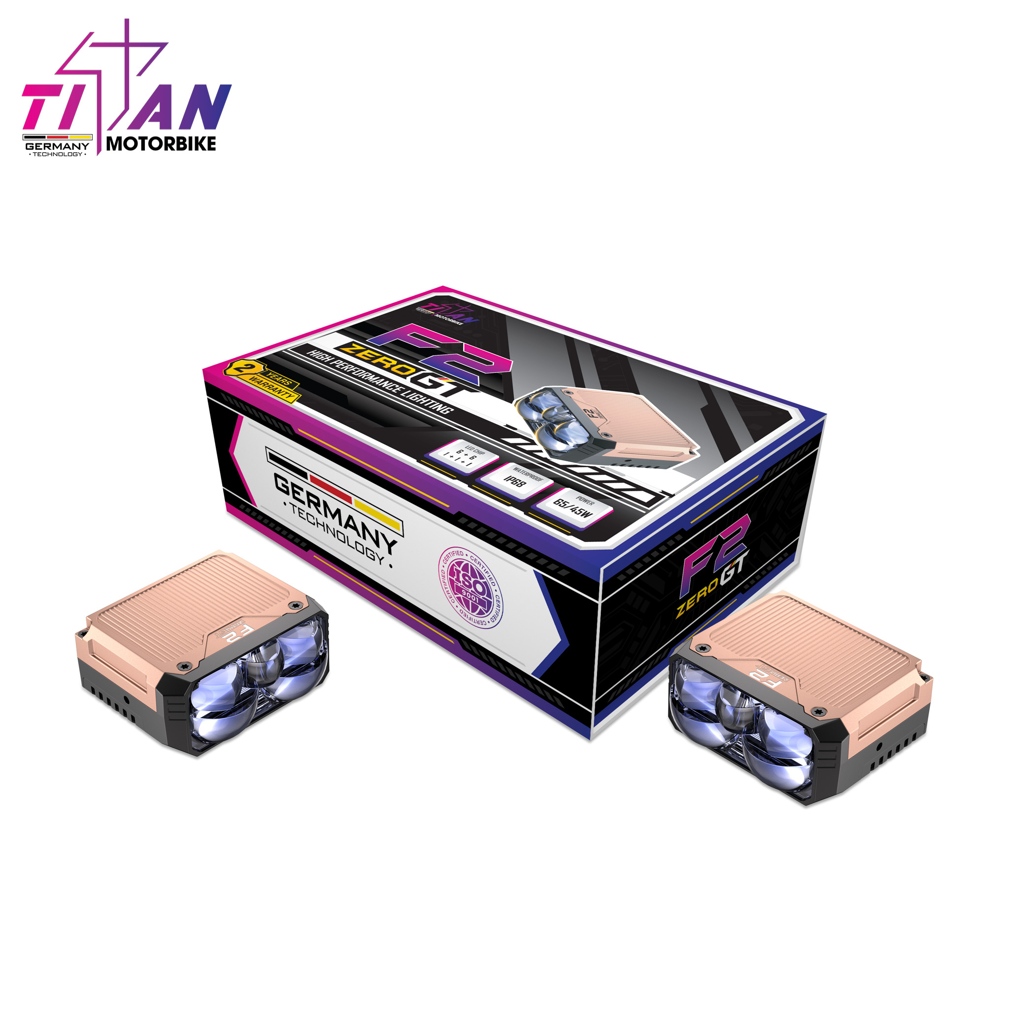 ĐÈN TRỢ SÁNG TITAN MOTO F2 ZERO GT
