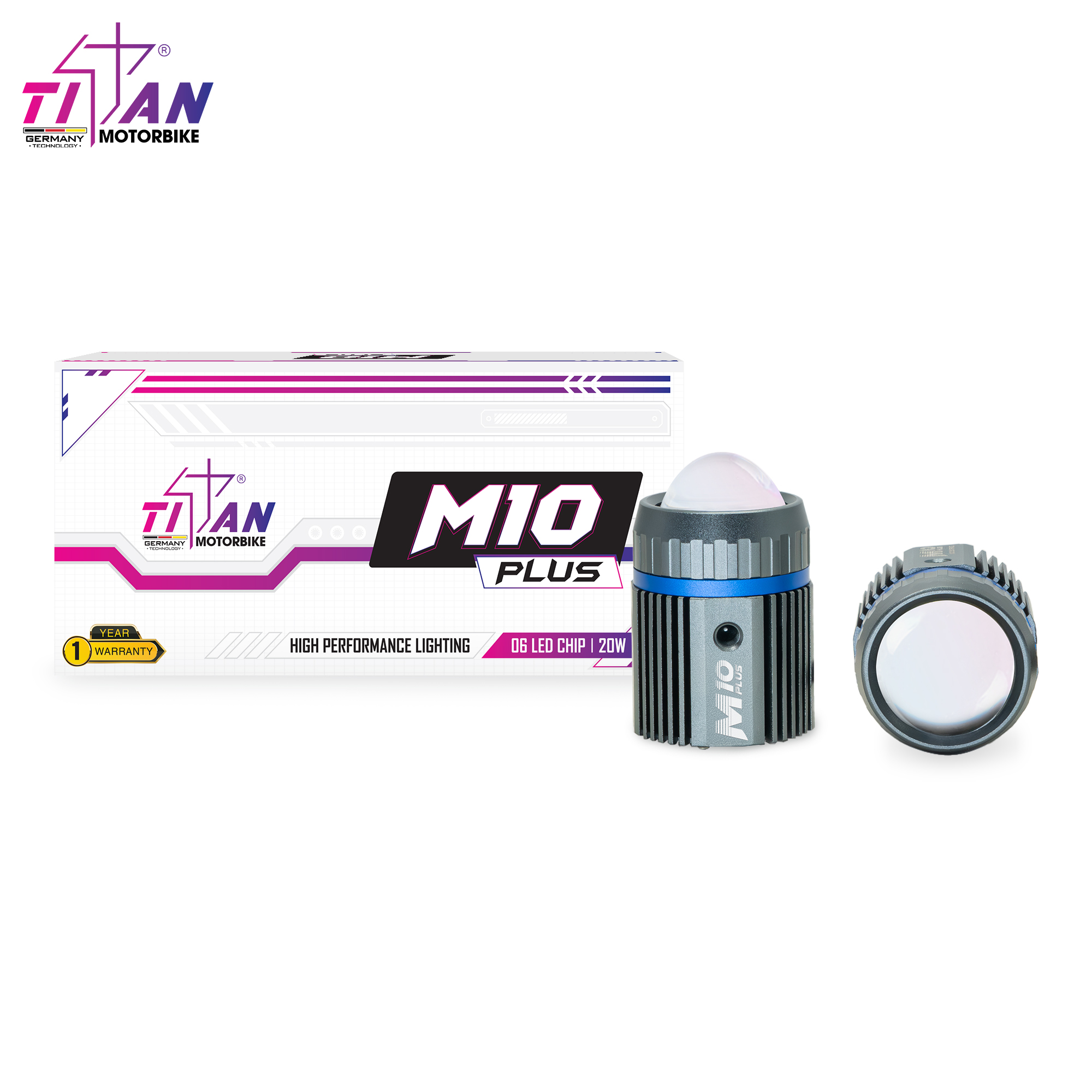 ĐÈN TRỢ SÁNG TITAN MOTO M10 PLUS