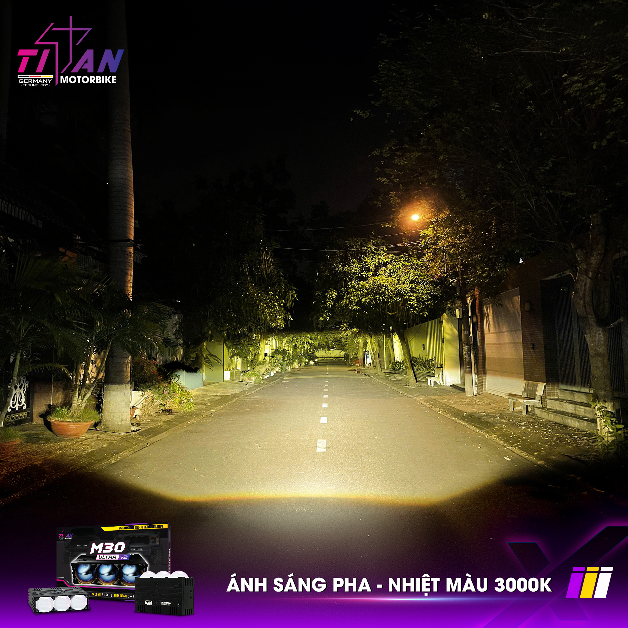 ĐÈN TRỢ SÁNG TITAN MOTO M30 ULTRA V2