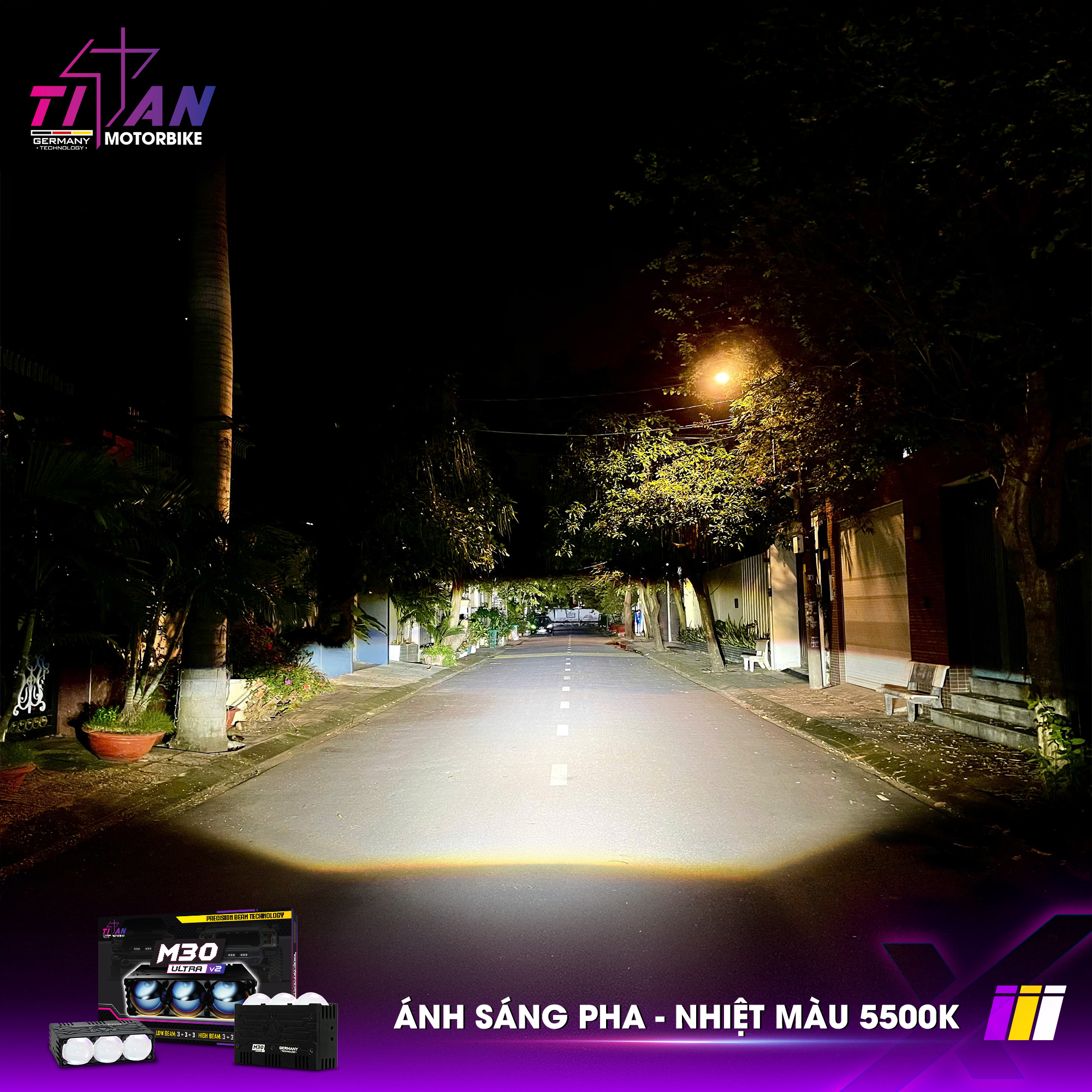 ĐÈN TRỢ SÁNG TITAN MOTO M30 ULTRA V2