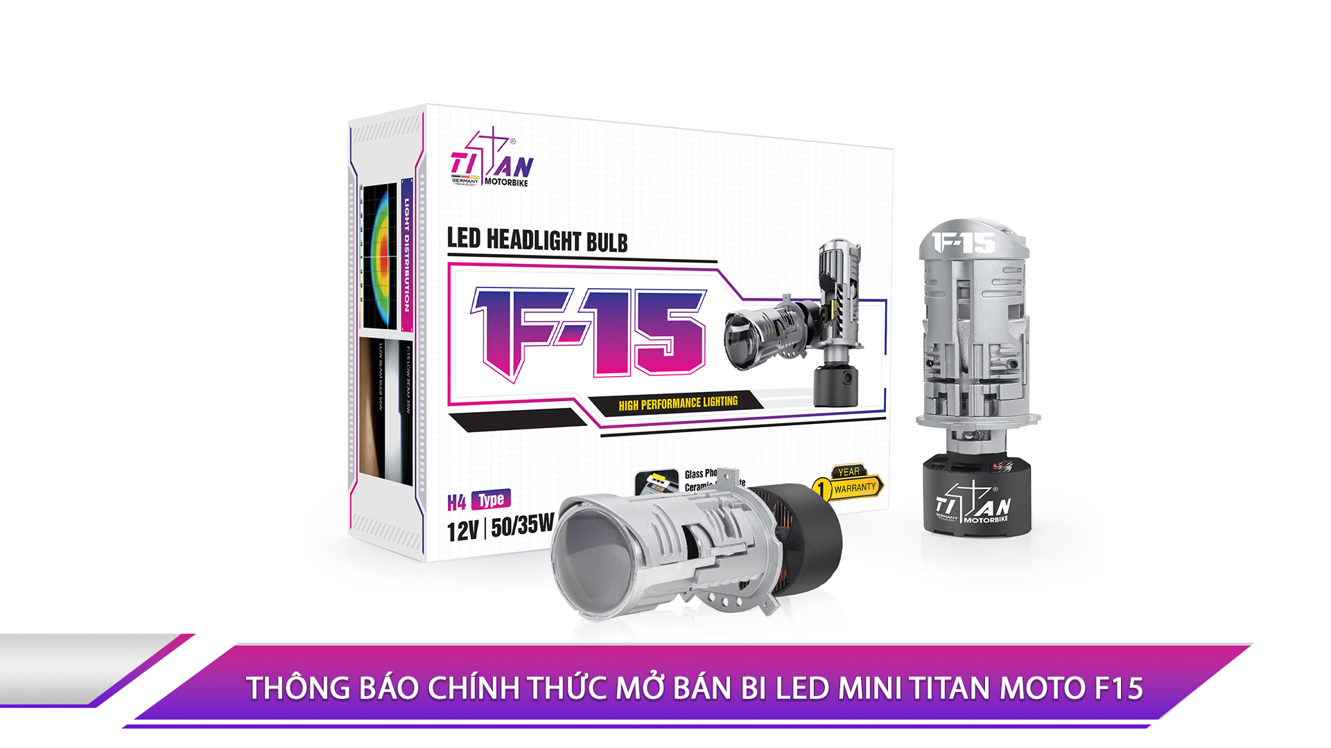 THÔNG BÁO CHÍNH THỨC MỞ BÁN BI LED MINI TITAN MOTO F15