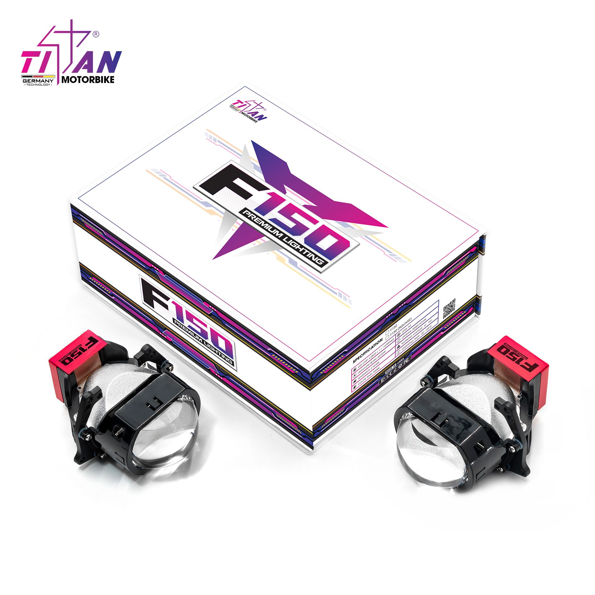 BI LED TITAN MOTO F150 SQUARE