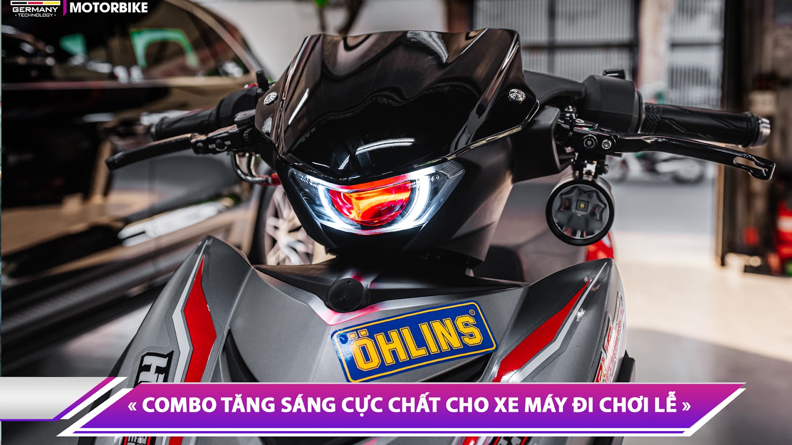 COMBO TĂNG SÁNG CỰC CHẤT CHO XE MÁY ĐI CHƠI LỄ