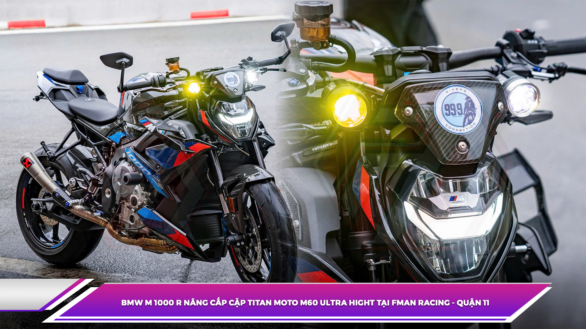 Fman Racing BMW M 1000 R nâng cấp cặp Titan Moto M60 Ultra Hight tại Fman Racing ...