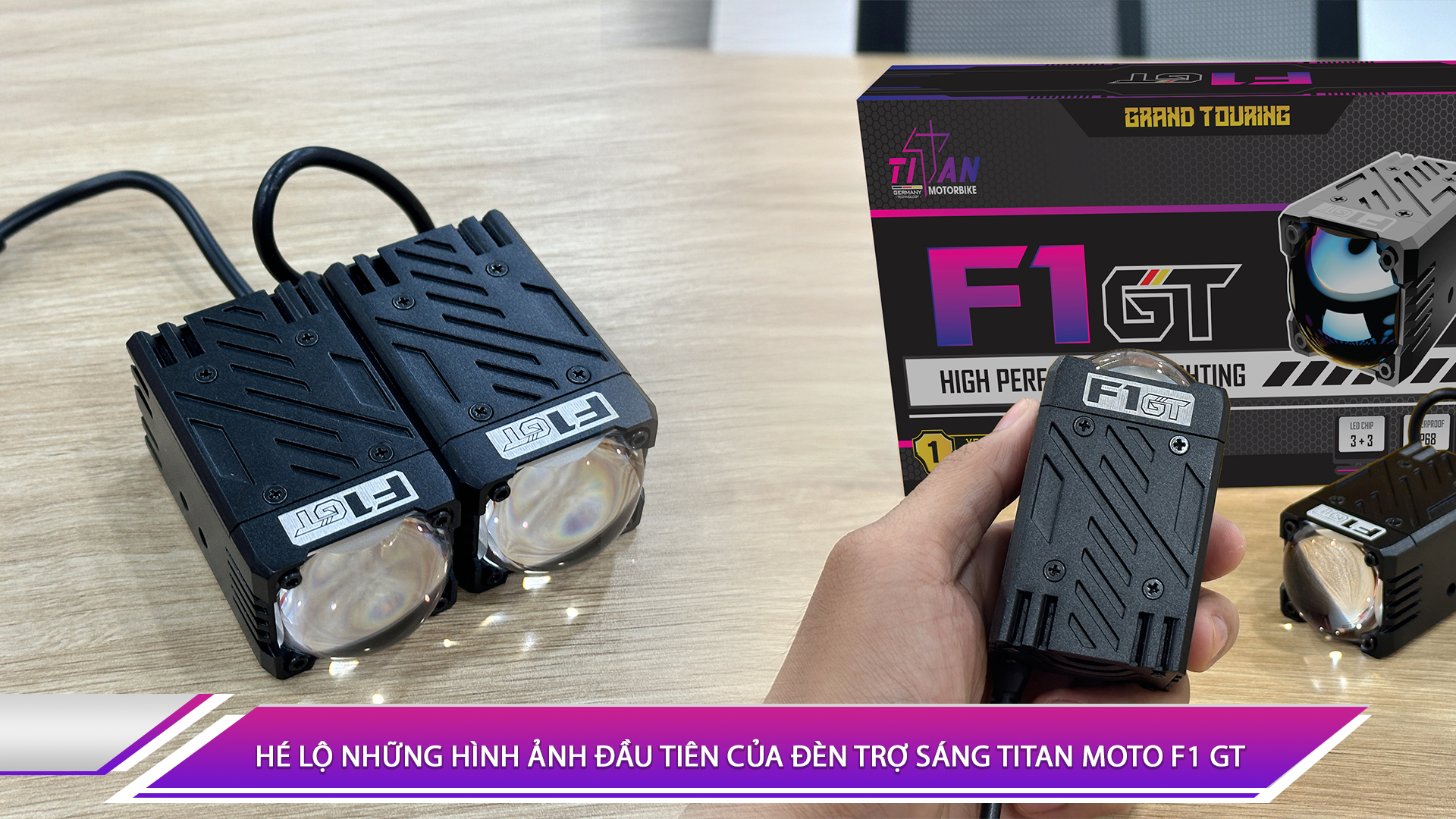 Hé lộ những hình ảnh đầu tiên của đèn trợ sáng Titan Moto F1 GT
