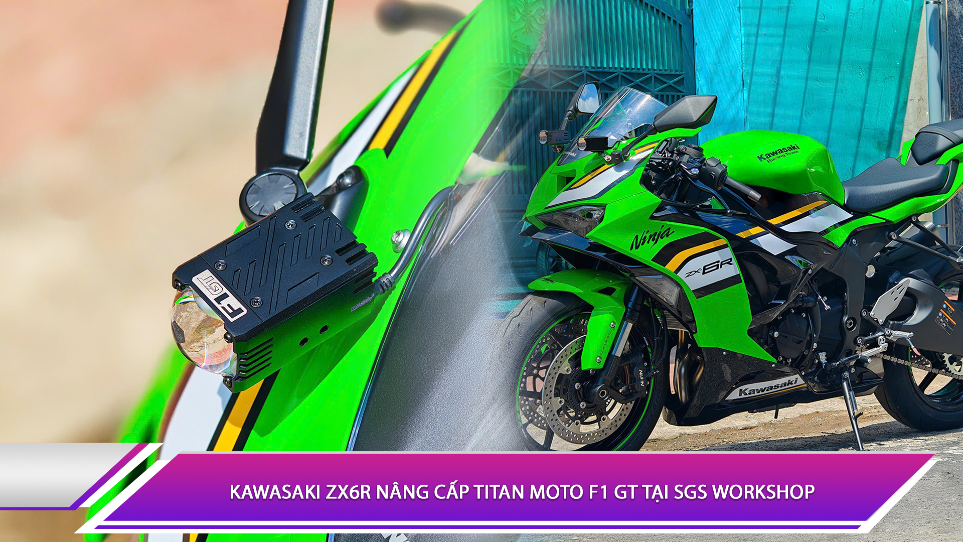 Kawasaki ZX6R nâng cấp Titan Moto F1 GT tại SGS Workshop