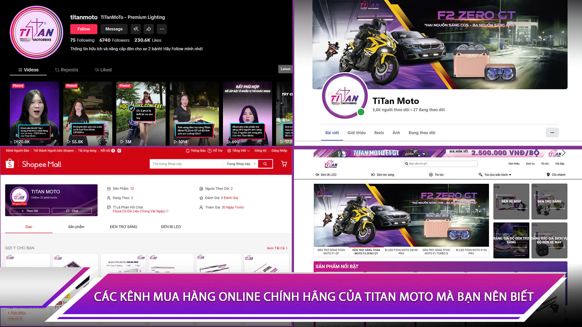 Các kênh mua hàng online chính hãng của Titan Moto mà bạn nên biết