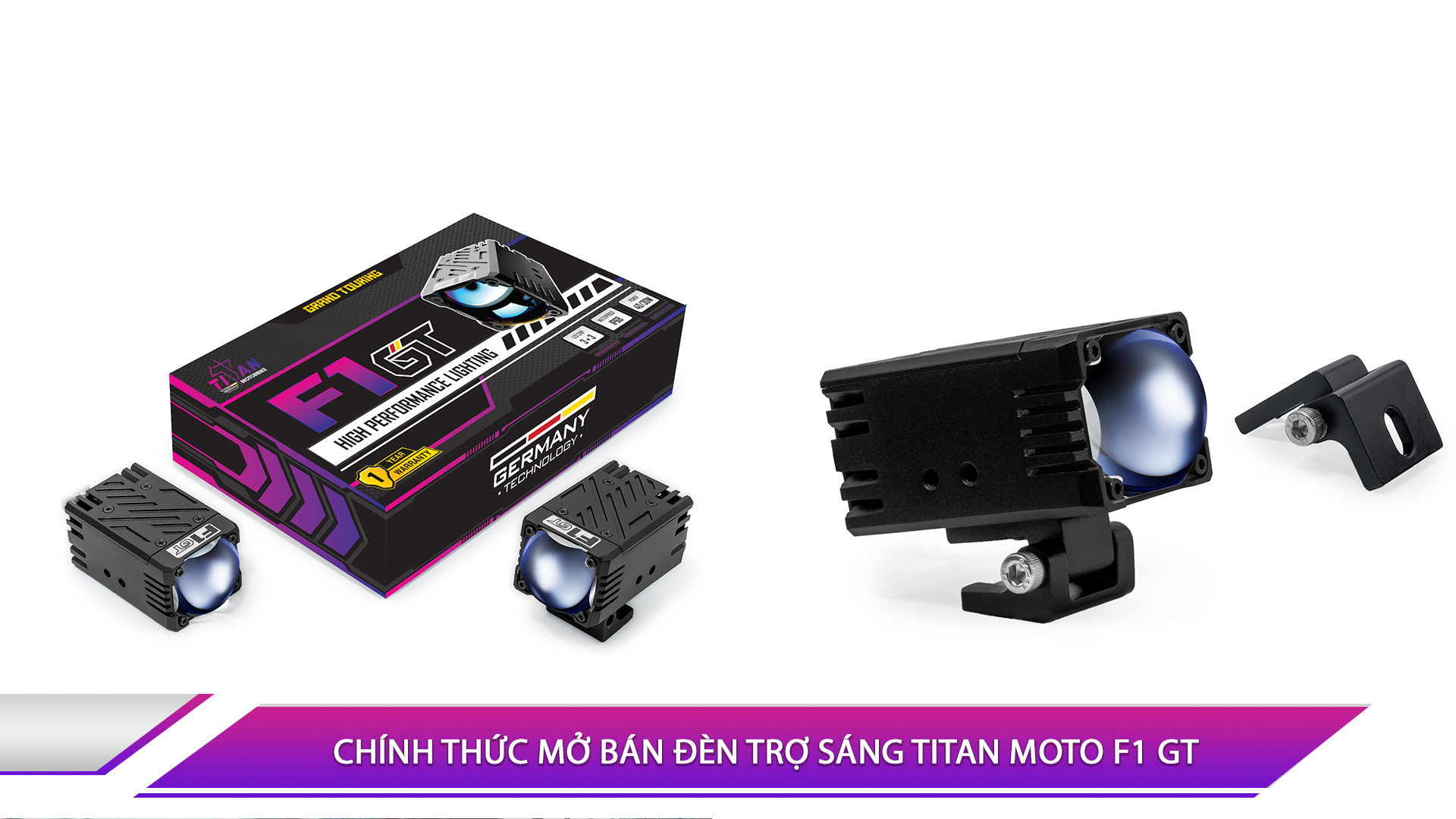 Chính thức mở bán đèn trợ sáng Titan Moto F1 GT