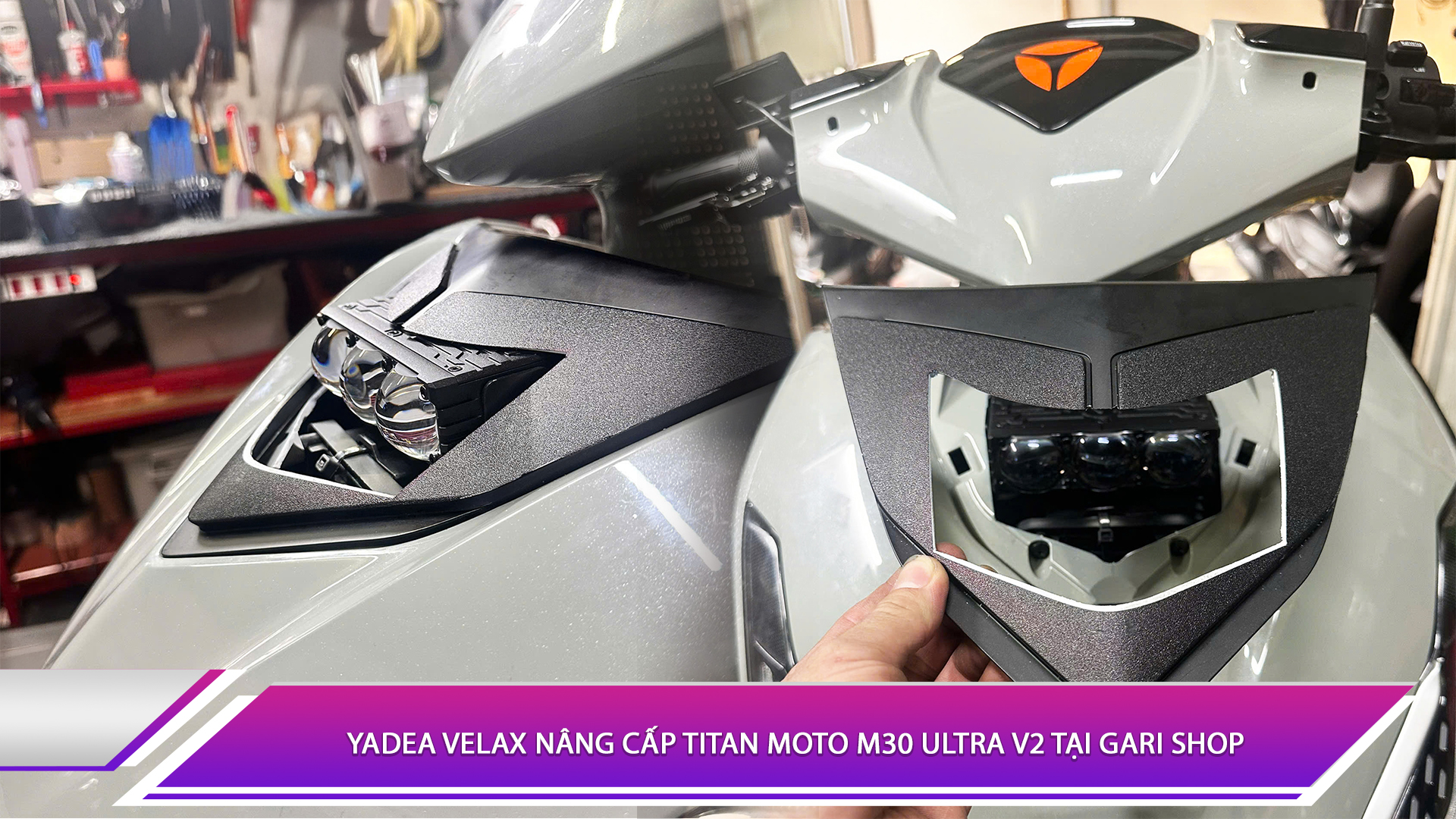 Yadea Velax nâng cấp Titan Moto M30 Ultra V2 tại Gari Shop
