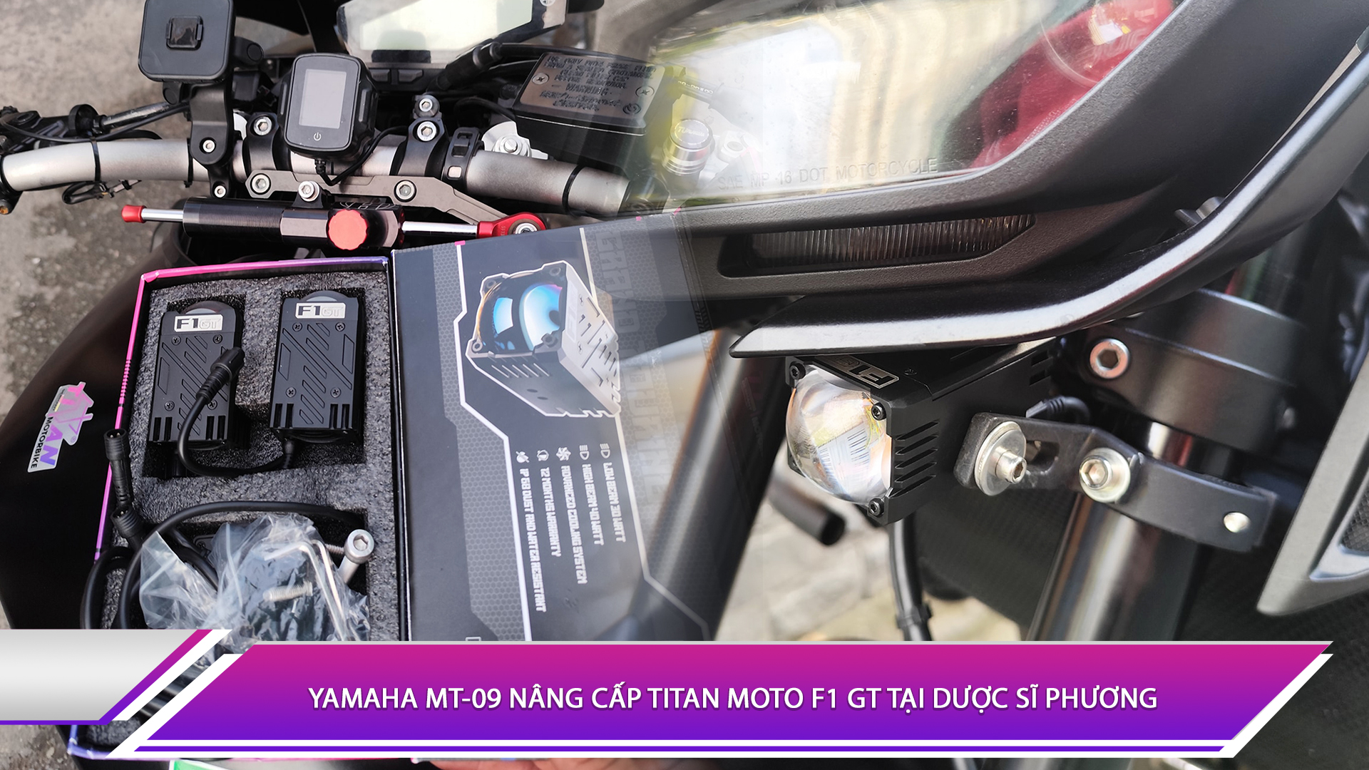 Yamaha MT-09 nâng cấp Titan Moto F1 GT tại Dược Sĩ Phương