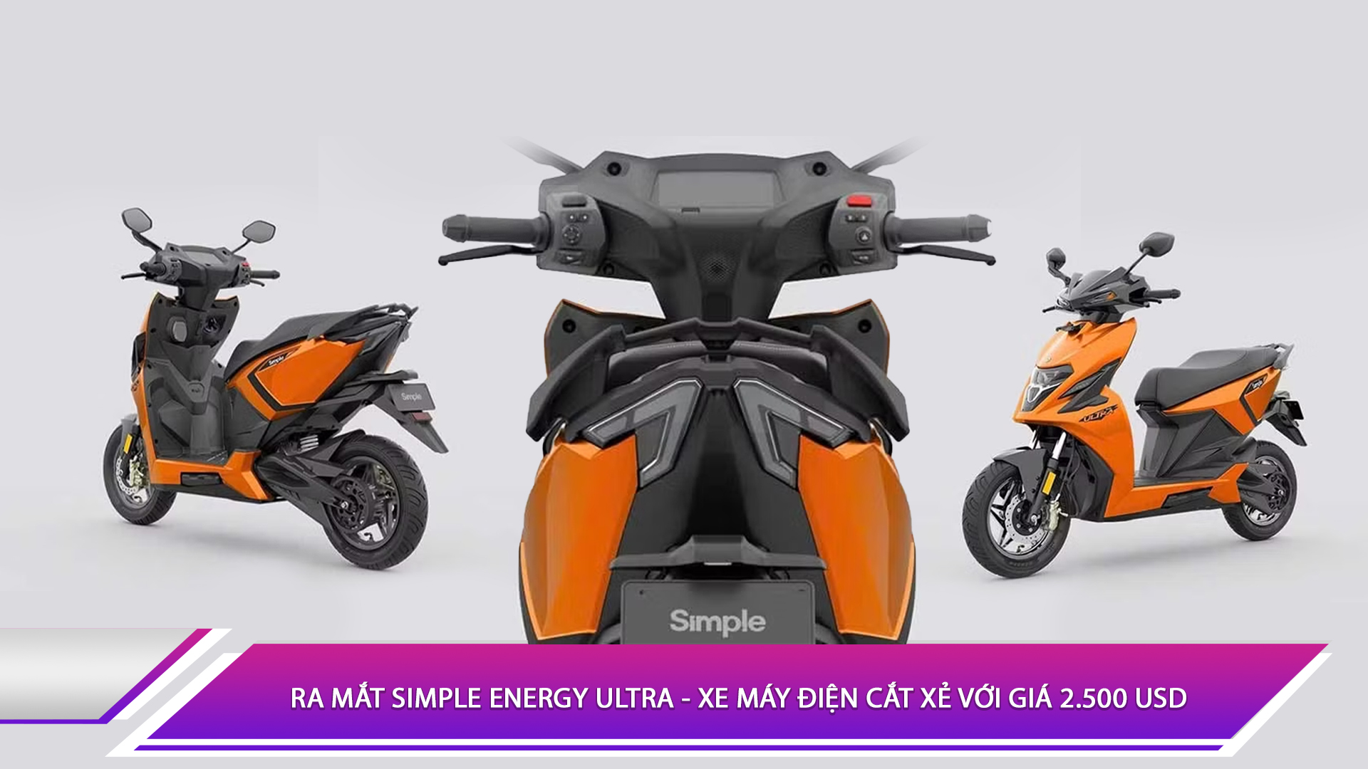 Ra mắt Simple Energy Ultra - xe máy điện cắt xẻ với giá 2.500 USD