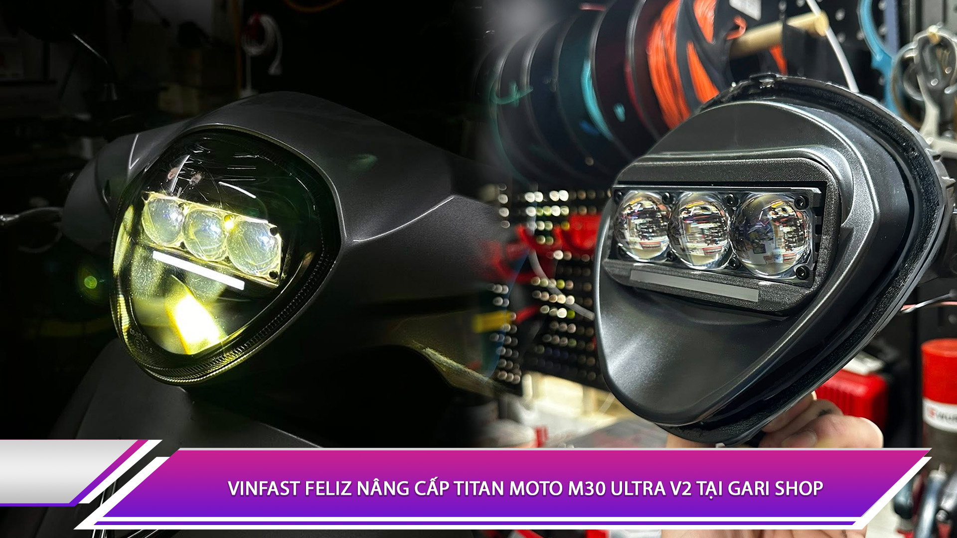 Vinfast Feliz nâng cấp Titan Moto M30 Ultra V2 tại Gari Shop