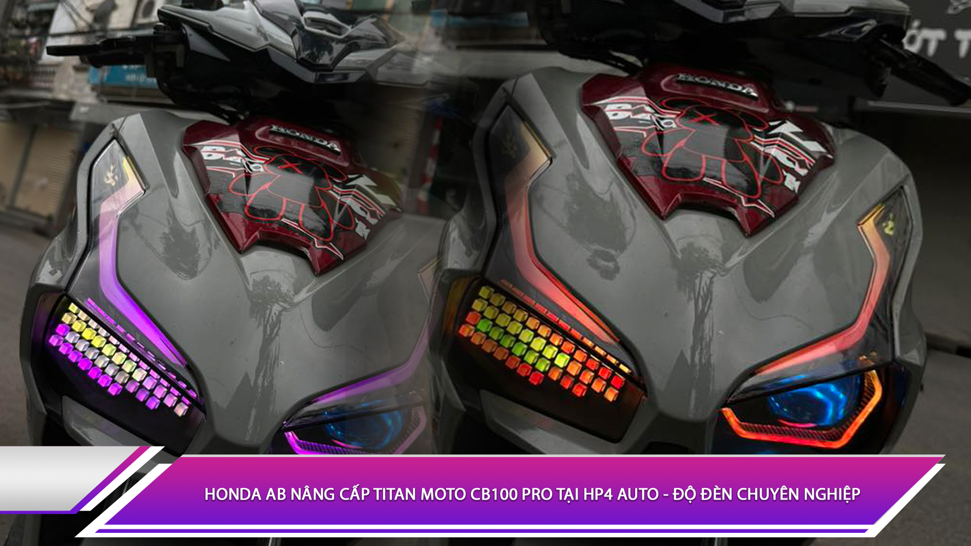 Honda AB nâng cấp Titan Moto CB100 Pro tại HP4 Auto - Độ đèn chuyên nghiệp