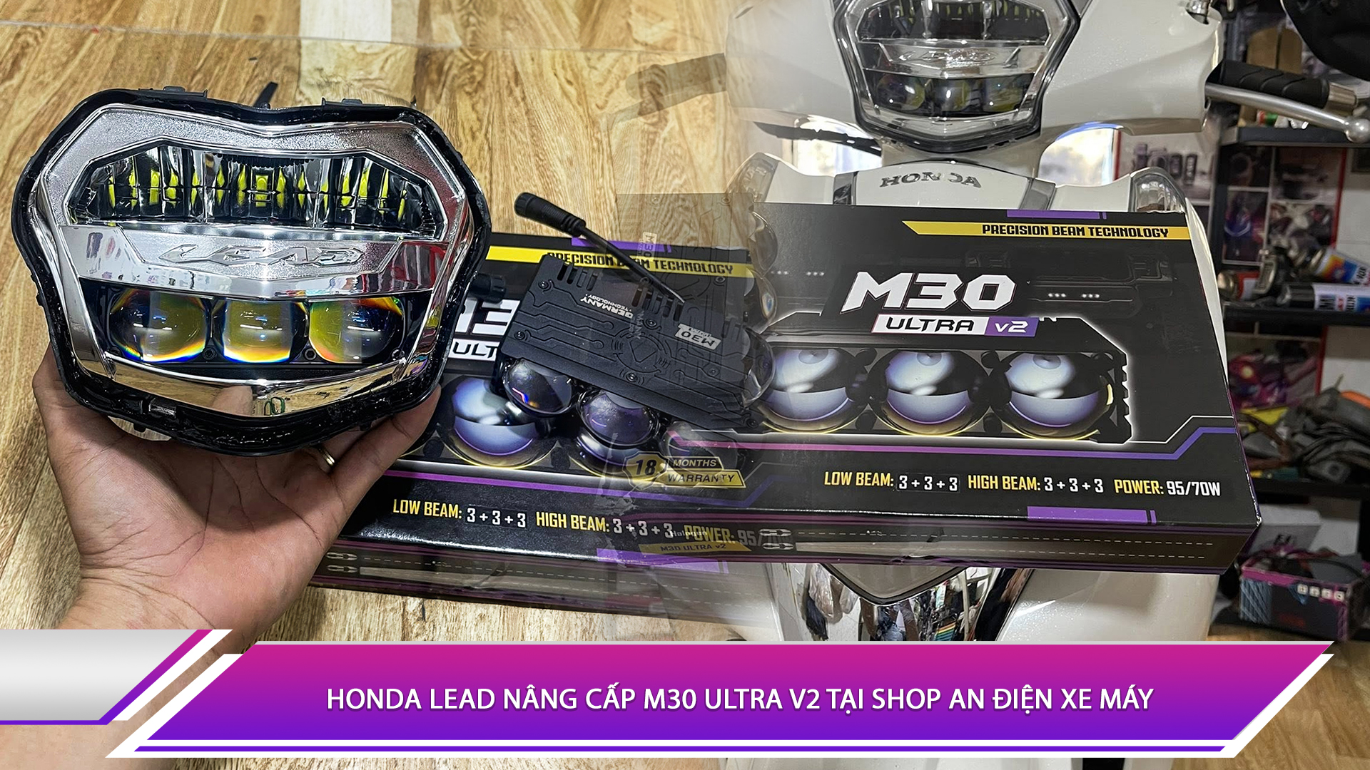 Honda Lead nâng cấp M30 Ultra V2 tại Shop An Điện Xe Máy