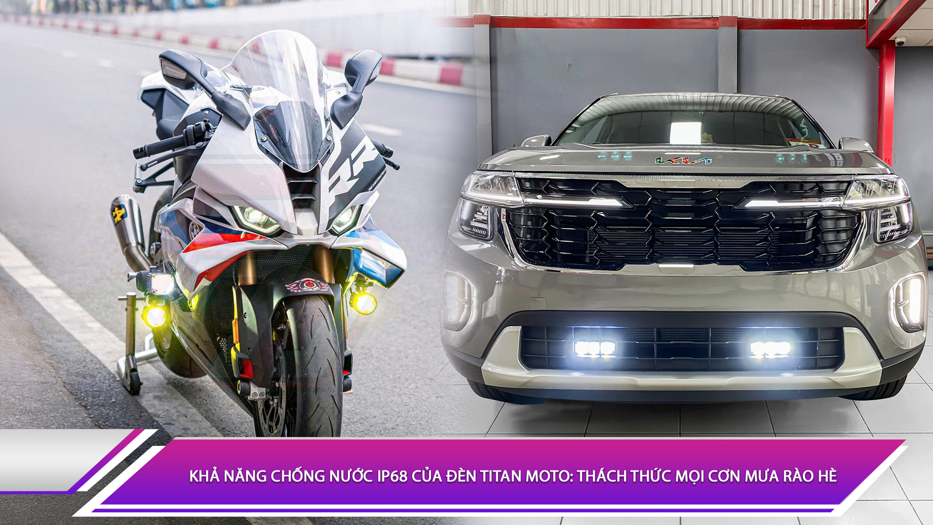 Khả năng chống nước IP68 của đèn Titan Moto: Thách thức mọi cơn mưa rào hè