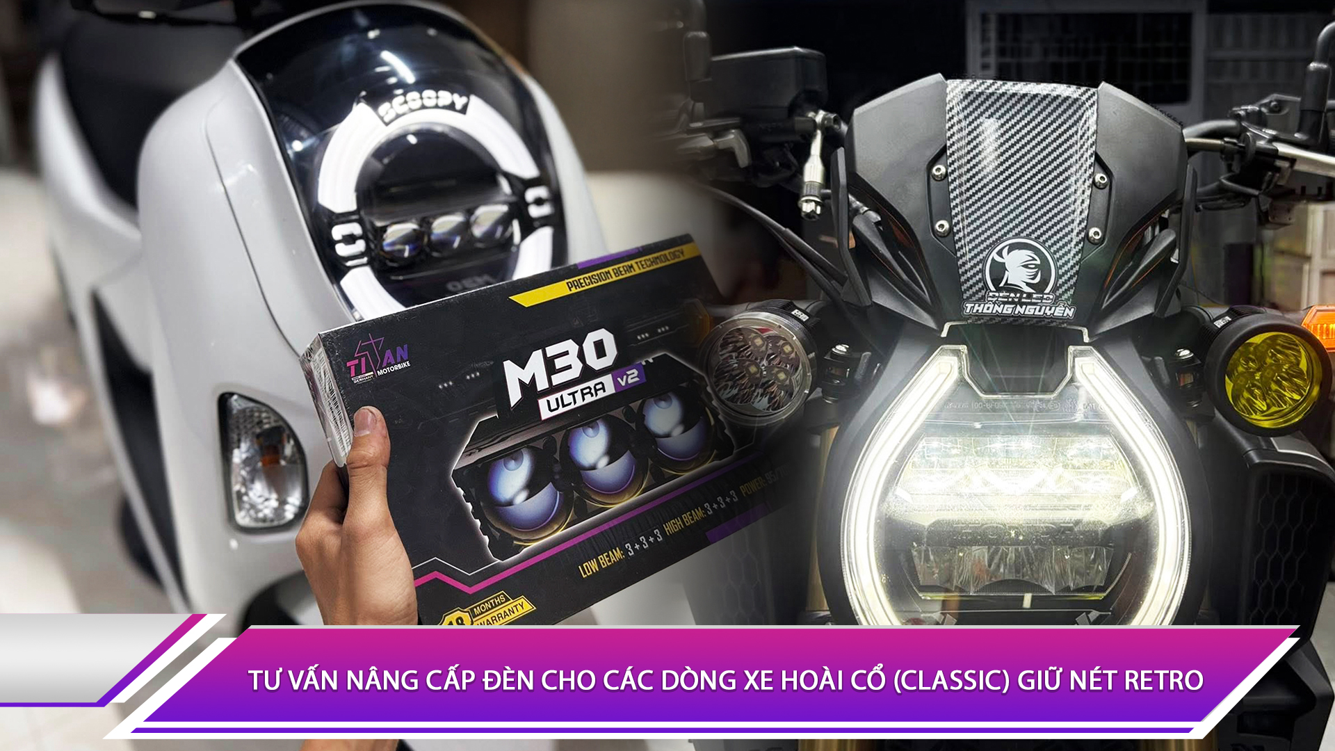 Tư vấn nâng cấp đèn cho các dòng xe hoài cổ (Classic) giữ nét retro