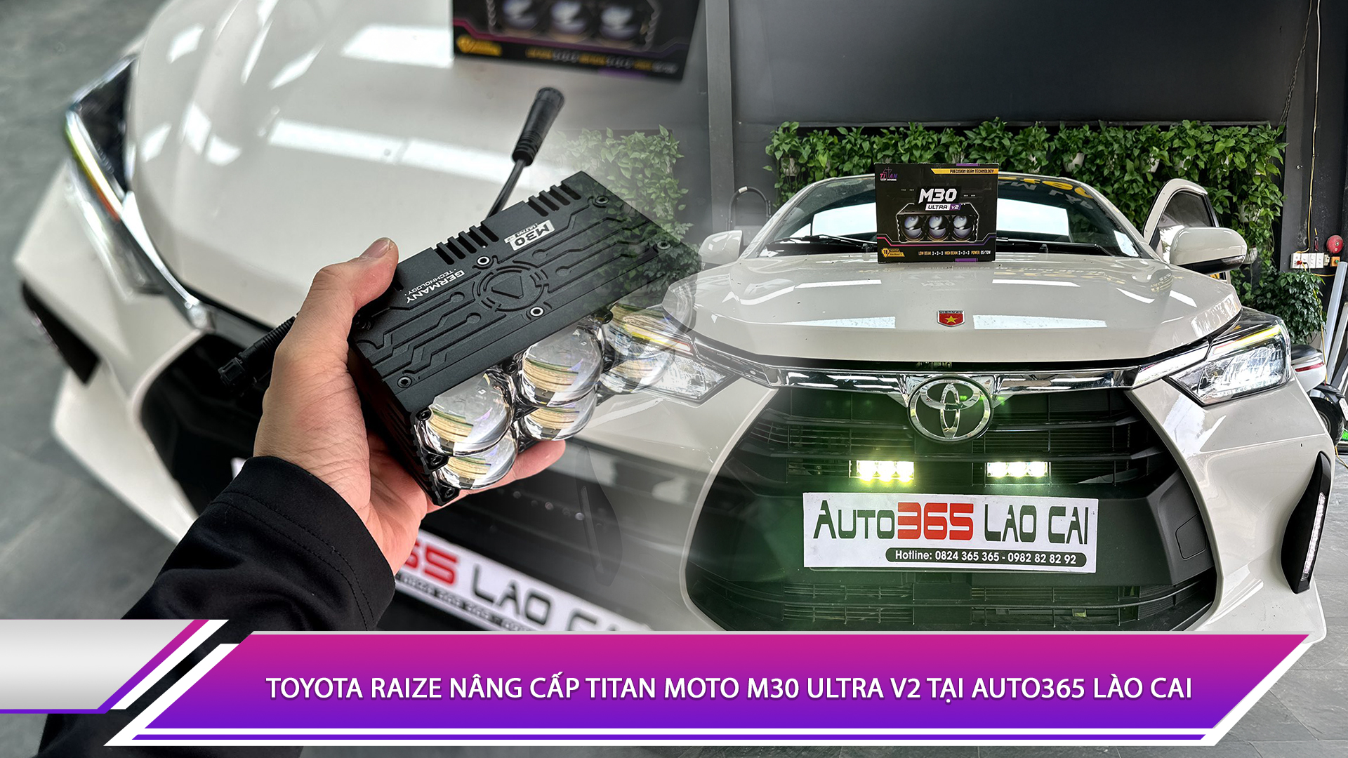 Toyota Raize nâng cấp Titan Moto M30 Ultra V2 tại Auto365 Lào Cai