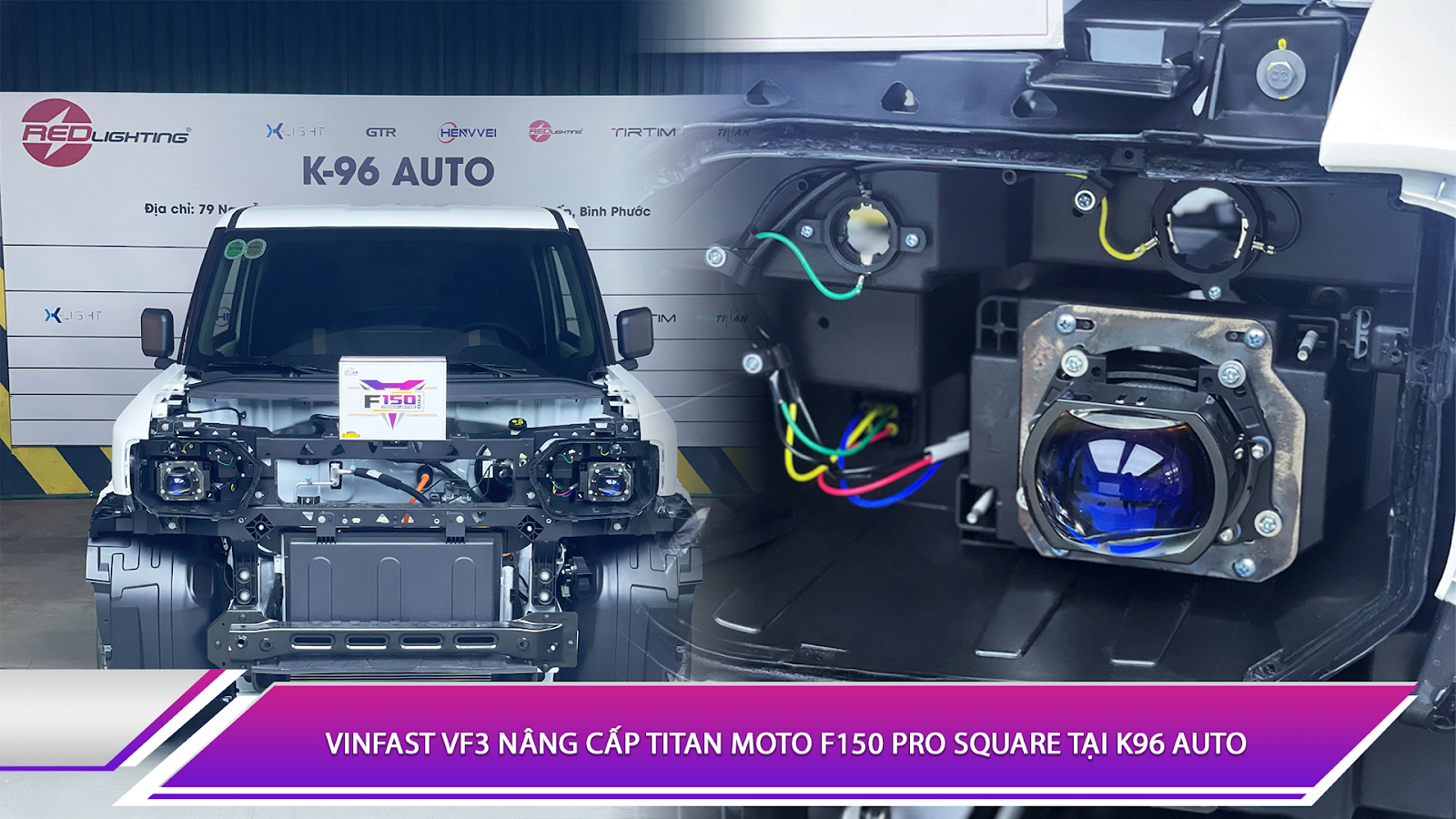 Vinfast VF3 nâng cấp Titan Moto F150 Pro Square tại K96 Auto