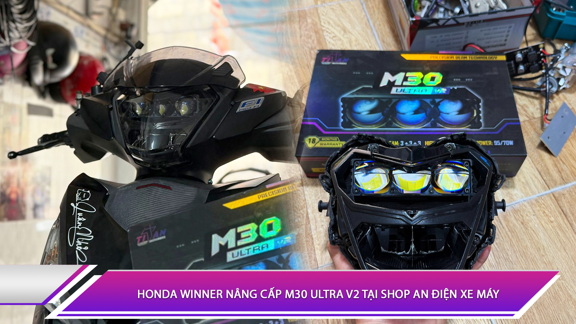 Honda Winner nâng cấp M30 Ultra V2 tại Shop An Điện Xe Máy